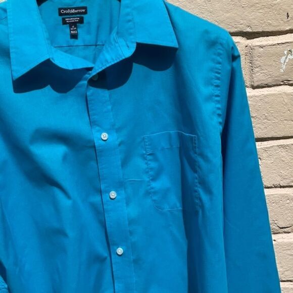 Take 50% OFF- Croft&Barrow Blue Men’s Button Down Shirt, Size-L - Picture 4 of 6